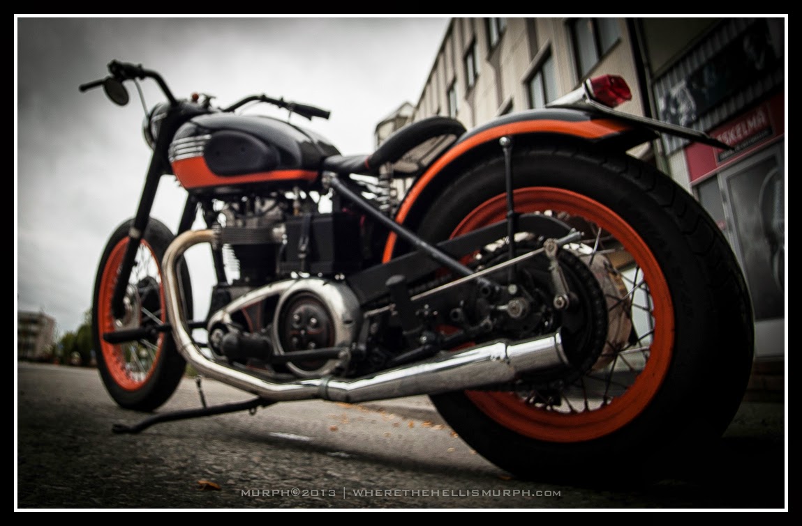 triumph bobber with sidecar