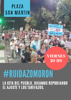 Morón. Hoy a las 20 Horas Nuevo Ruidazo contra los Tarifazos.