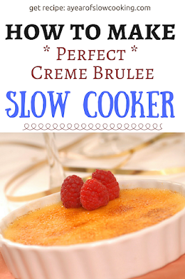 Use your crockpot slow cooker as a bain marie to make PERFECT creme brulee. This is the recipe that Stephanie O'Dea made on the Rachael Ray Show -- an easy and fool-proof fancy dessert!