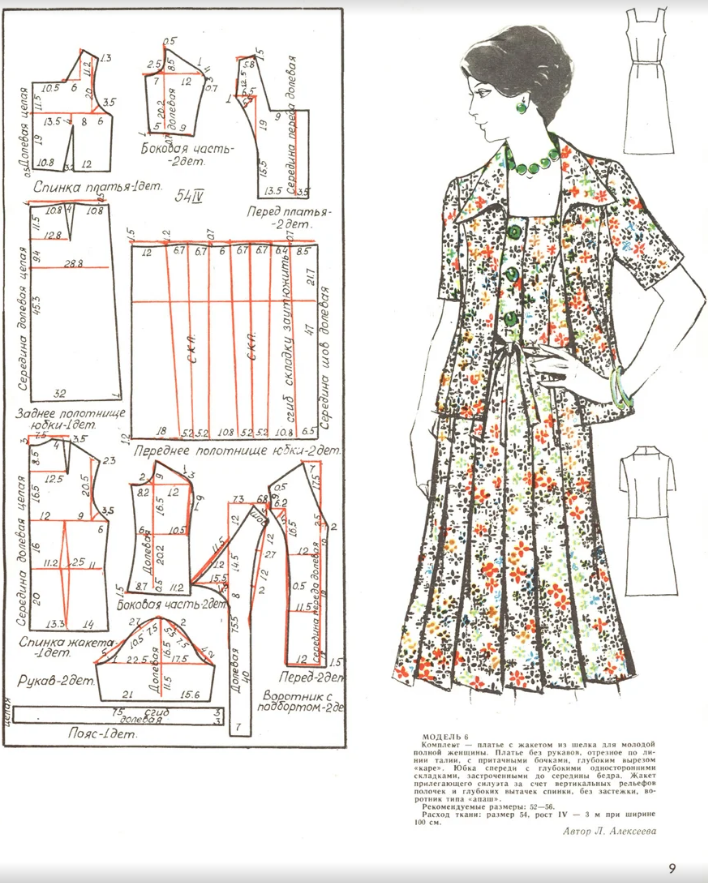 Ретро выкройки из журнала Я шью сама. Часть 4