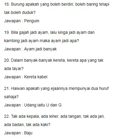 Mantapp 50 Teka Teki Dengan Jawapan Yang Logik No 22 Wow Lawak Share