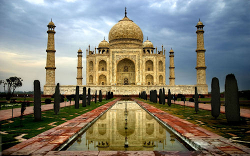 Palacio Taj-Mahal en la India