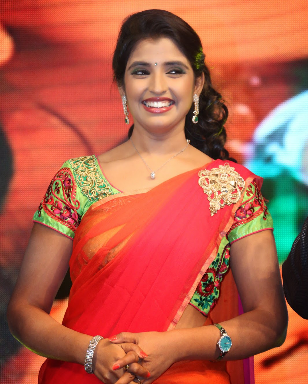 Anchor Shyamala Saree Navel Spicy Latest Telugu Transparent Anchors Syamala...