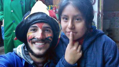 Gerard durante su viaje solidario a Cusco