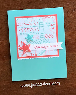 Stampin' Up! 2019-2020 Annual Catalog ~ It's Starts with Art ~ Follow Your Art Sneak Peek Cards ~ www.juliedavison.com