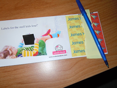 Personalized dishwasher safe labels for kids bottles, toys and sporting equiment