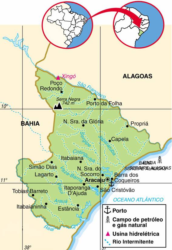 Mapa de Sergipe