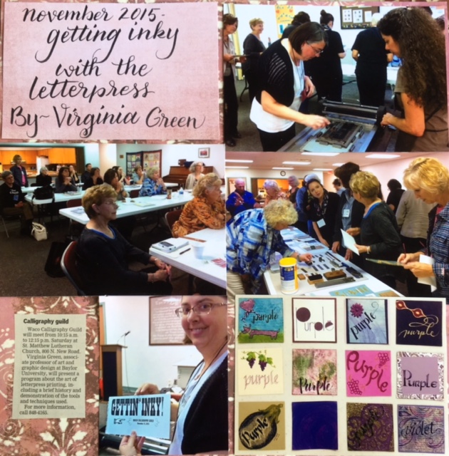 Waco Calligraphy Guild 2015 Scrapbook