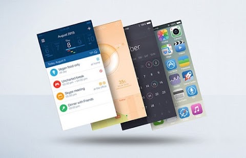 Mobile App Screens in PSD