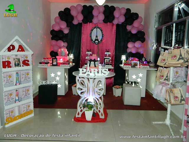 Decoração festa teen e adulta tema Paris Decoração festa teen e adulta tema Paris para aniversário feminino