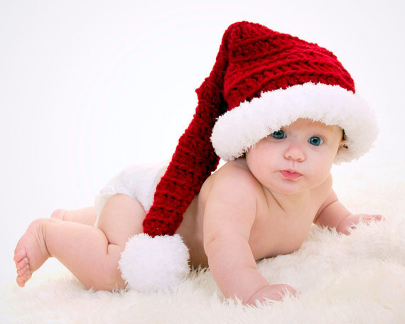 Christmas baby santa hat Crochet pattern