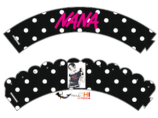Nana: Imprimibles gratis para fiestas. Wrappers para cupcakes de Nana.