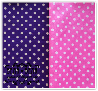 Craft N Design 手作 与 设计 Dot Fabric Fb 27 Fabric Purple N Pink
