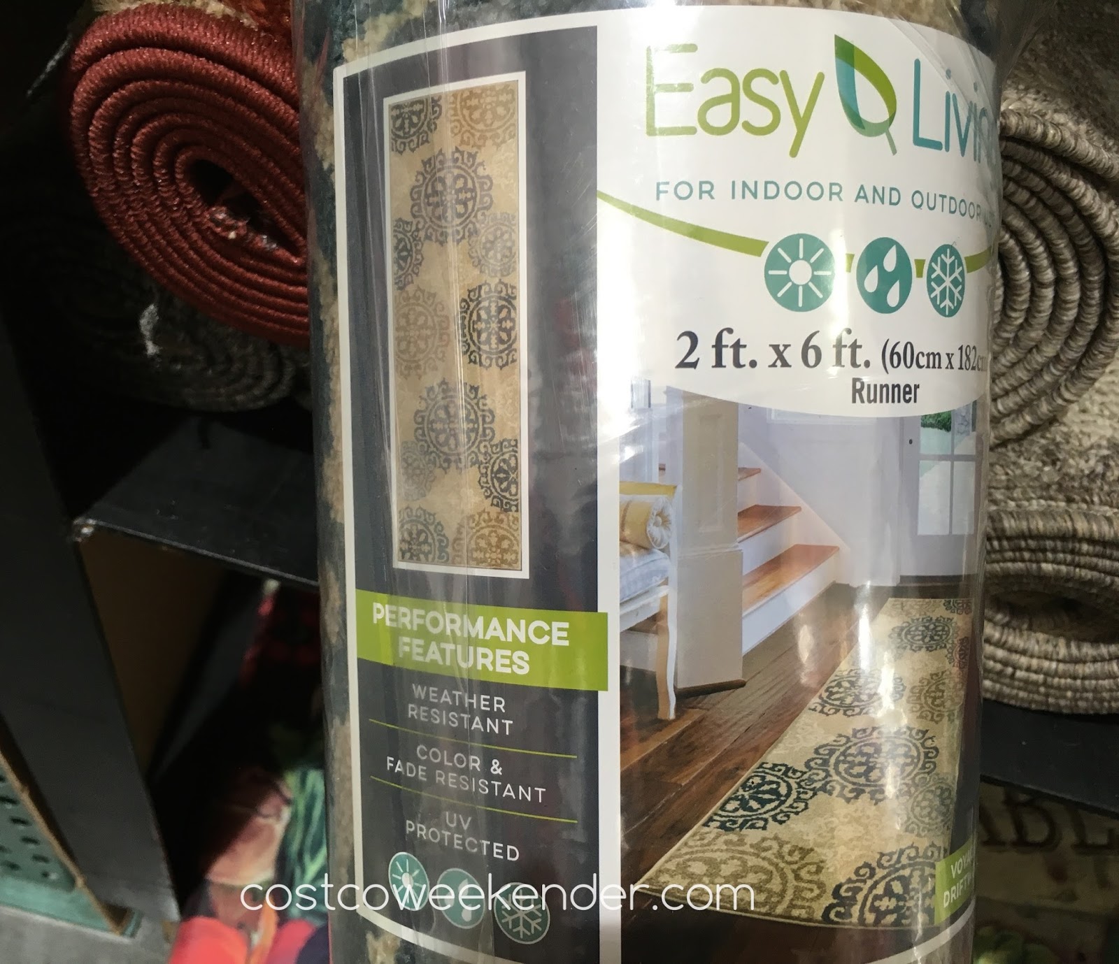 Orian Easy Living Indoor/Outdoor Runner (2' x 6') Costco Weekender