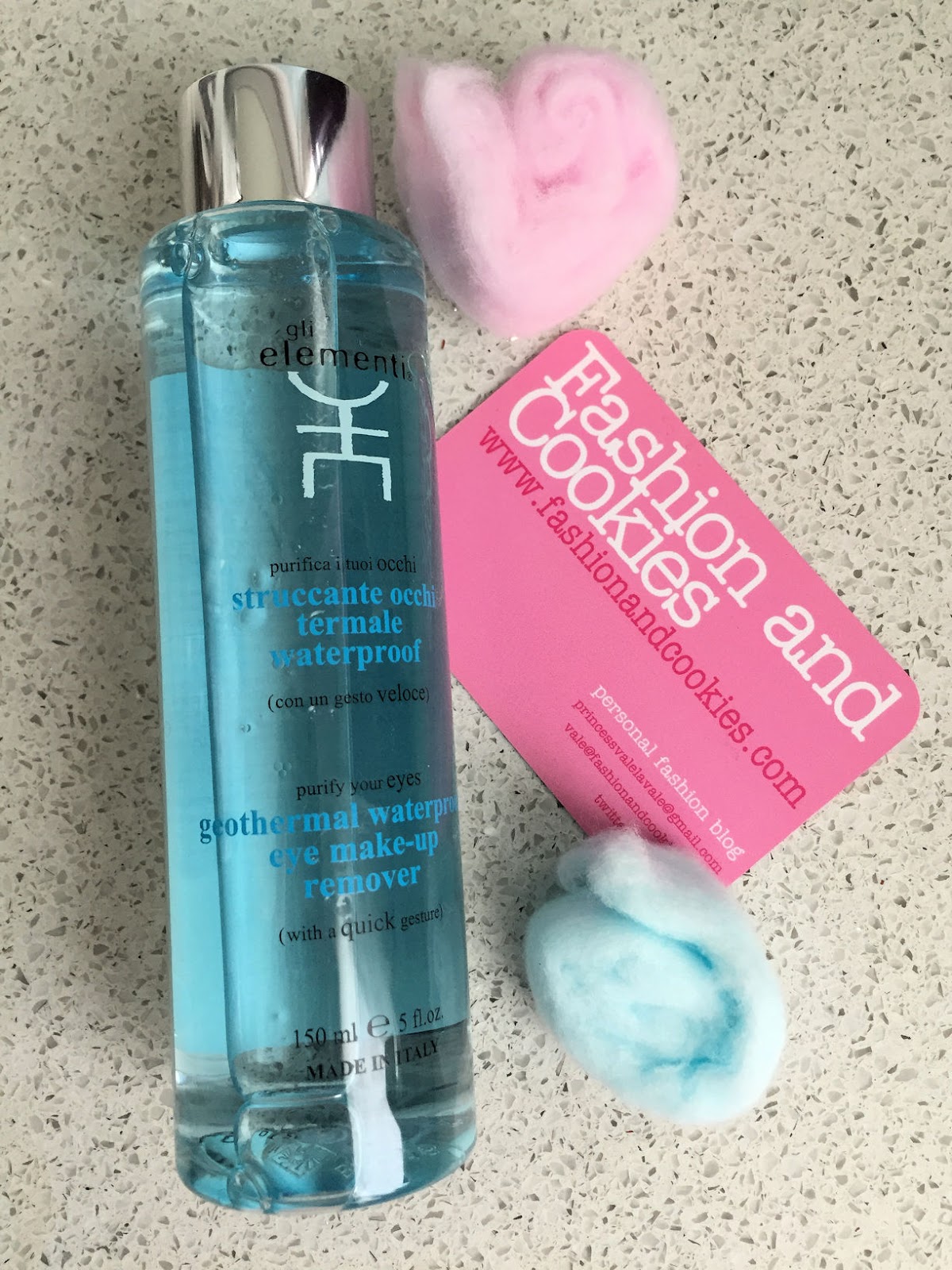 Gli Elementi biphase eye makeup remover, skincare geothermal cosmetic products on Fashion and Cookies beauty blog, beauty blogger