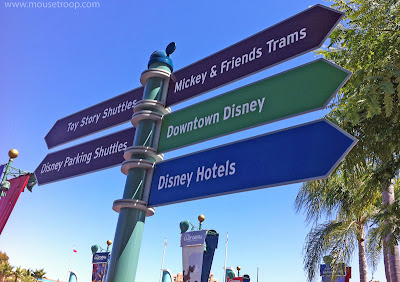 Disneyland Resort Signpost sign signs downtown directional