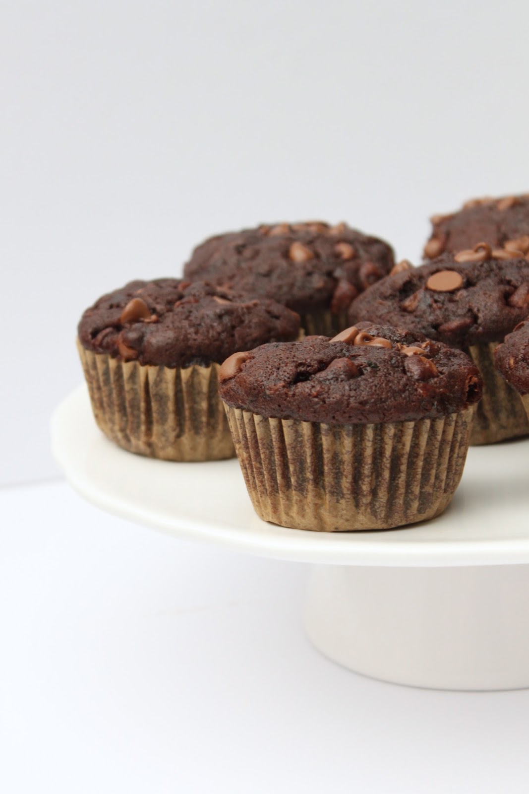 Double Chocolate Zucchini Muffins - The Busy Baker