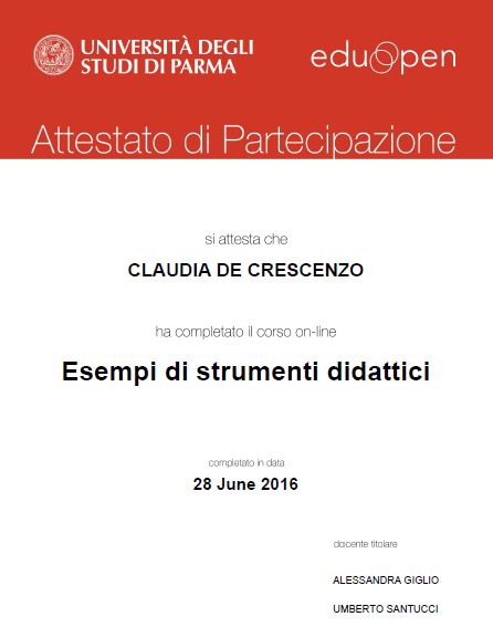 Esempi di strumenti didattici