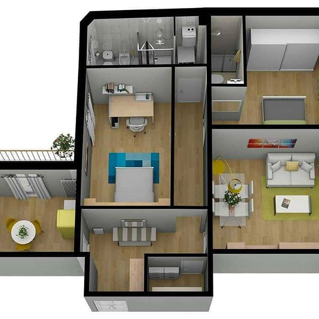 Gambar Denah Rumah Unik Minimalis 2 Kamar Bikin Betah | rumahtopia.com