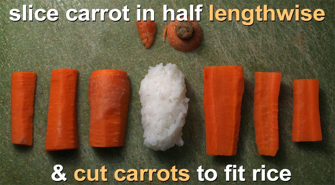 The 99 Cent Chef Nigiri Carrot Sushi