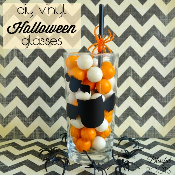 DIY Vinyl Halloween Glasses from Blissful Roots