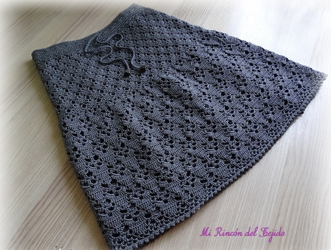 ❤ Mi Rincón del Tejido ✿ ❤: Falda tejida a crochet paso paso con esquema.