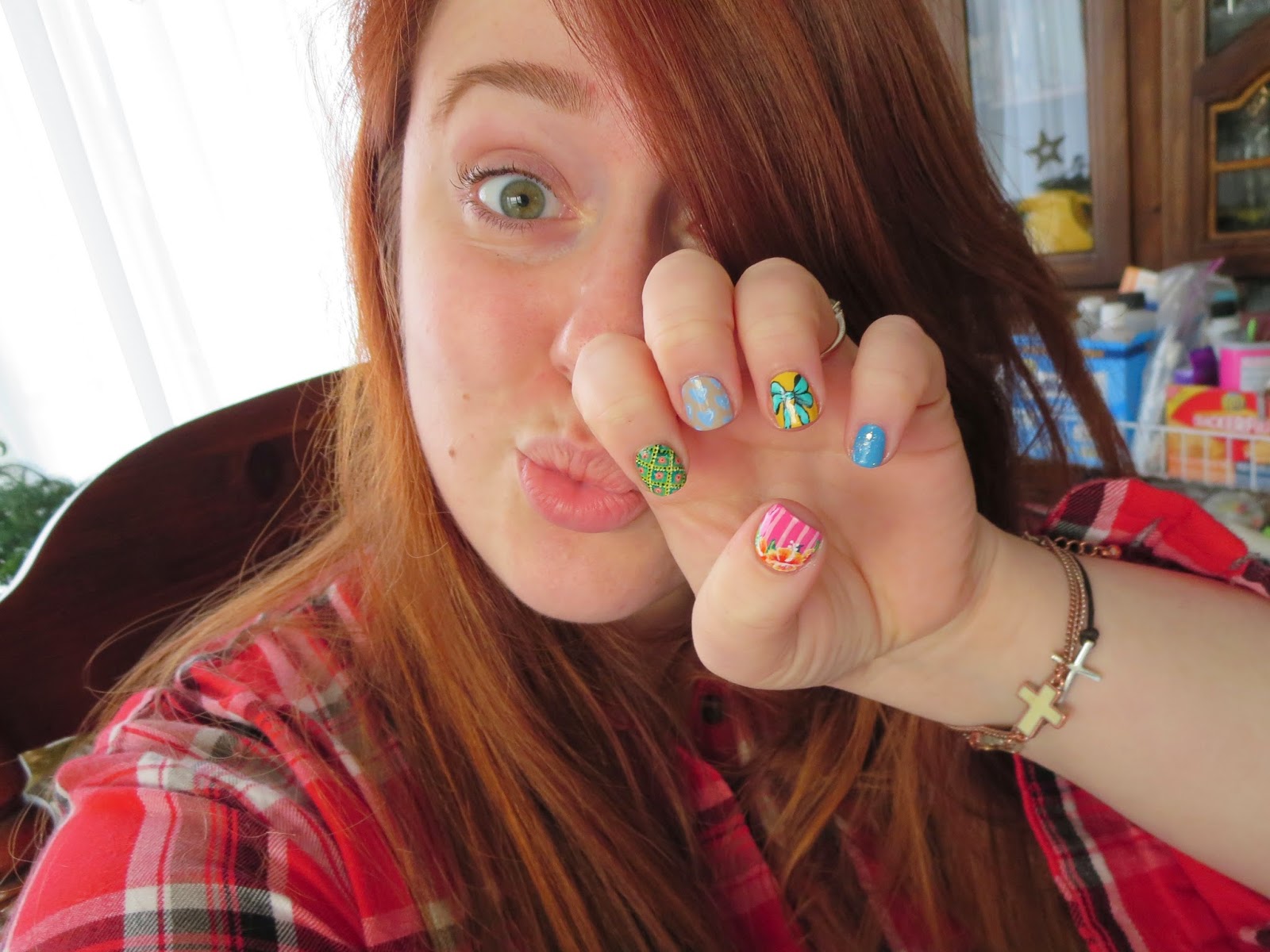 selfies self adhesive nail art