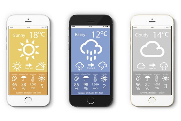 Weather Point 2.0 的 App 介面，數位時代翻攝自 Mind Lab 網站。