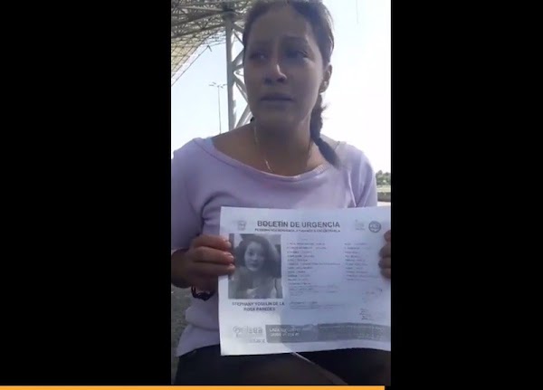 Madre de niña desaparecida clama ayuda y autoridades le dicen que ‘se fue con el novio’ (VIDEO) Madre de niña desaparecida clama ayuda y autoridades le dicen que ‘se fue con el novio’ (VIDEO)