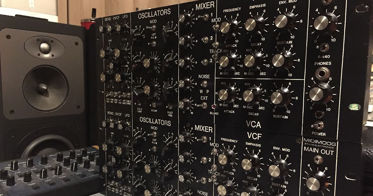 MATRIXSYNTH: RARE Midimoog Minimoog in a rack. Original vintage Model D