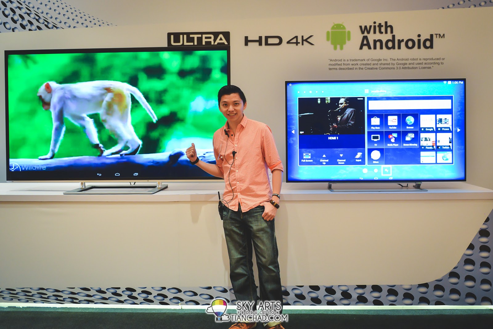 Check out that monkey butt on Toshiba 4K TV Screen haha