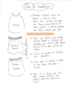 باترون مفصل لقميص نوم قصير sew pattern