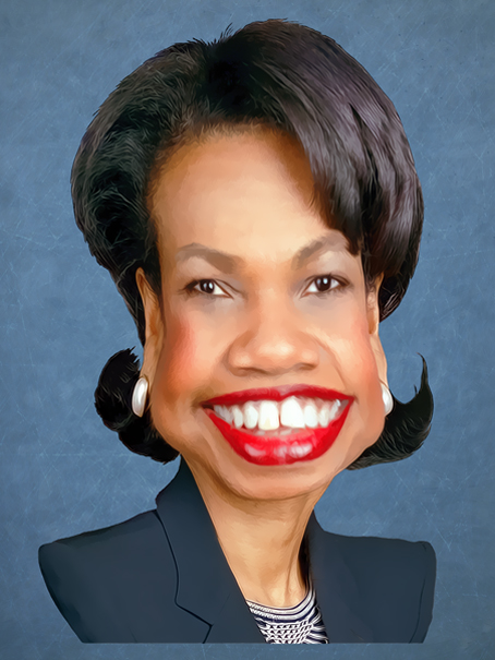 DIGIcaturas: caricatura Condoleezza Rice - Jean Reno