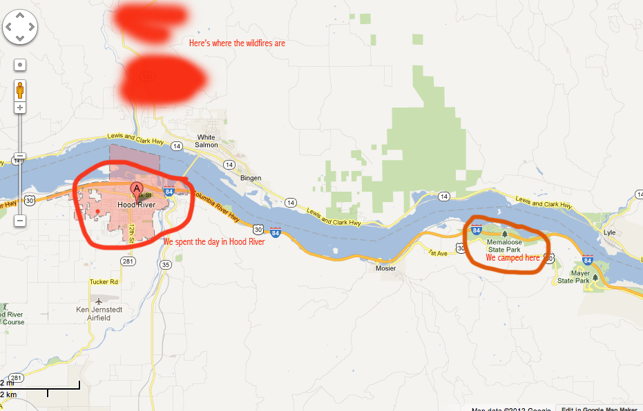 Streaming Together Wildfires in White Salmon Washington