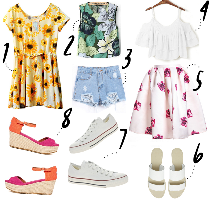sunflower dress floral midi skirt white converse