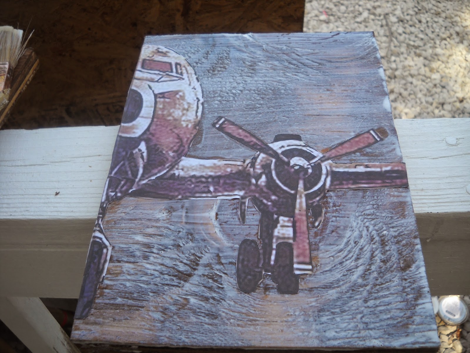 The Mixed Up Mama Pottery Barn Airplane Knock Off Tutorial.