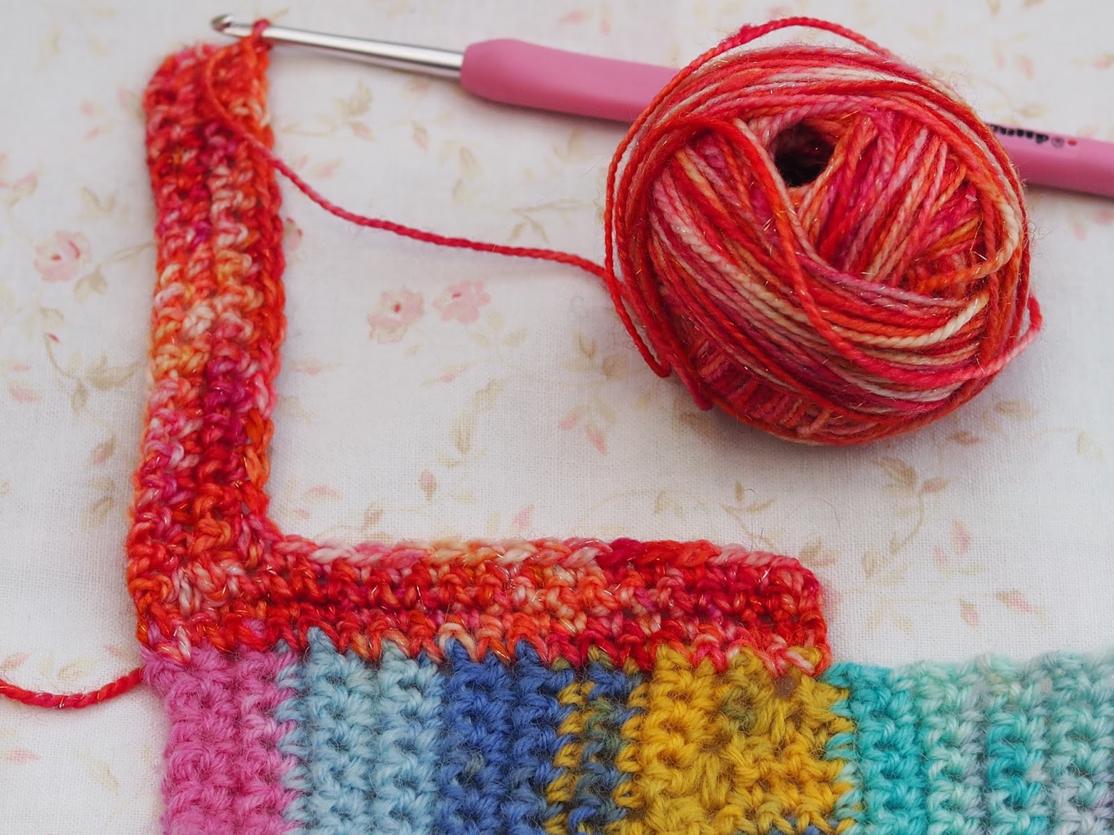 Scrappy Sock Yarn Crochet Blanket