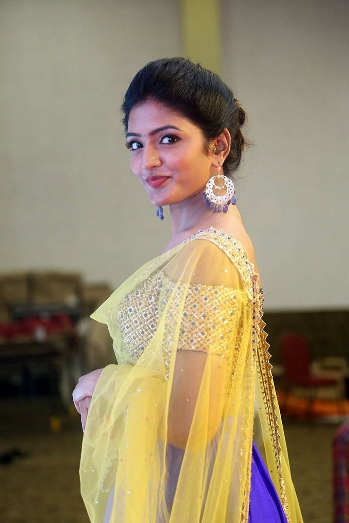 Eesha Still In Yellow Dress At Tamil Movie Audio Release Function