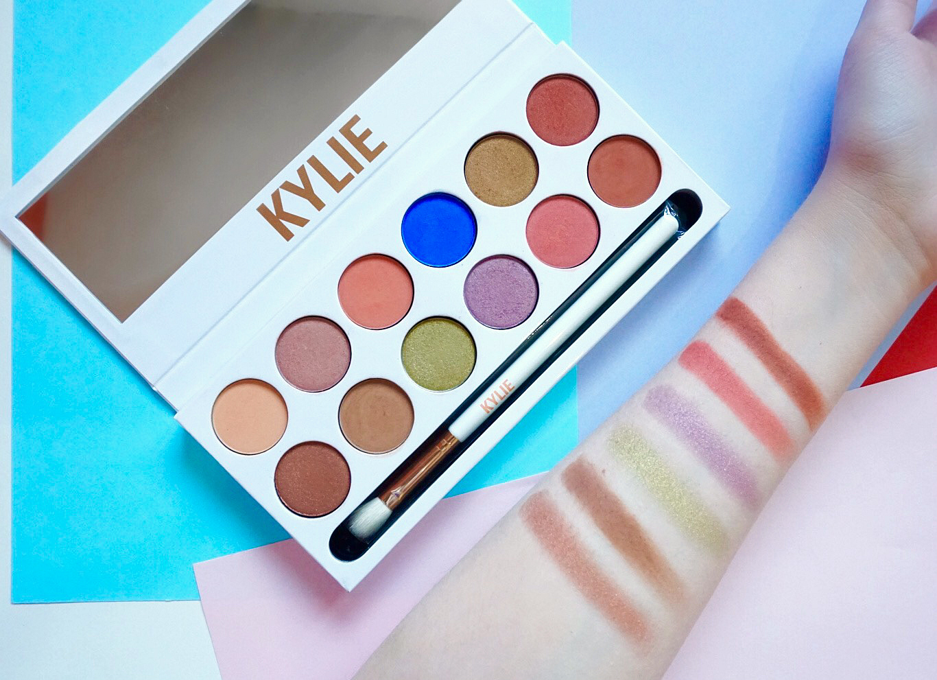 Kylie Cosmetics Royal Peach Palette Swatches