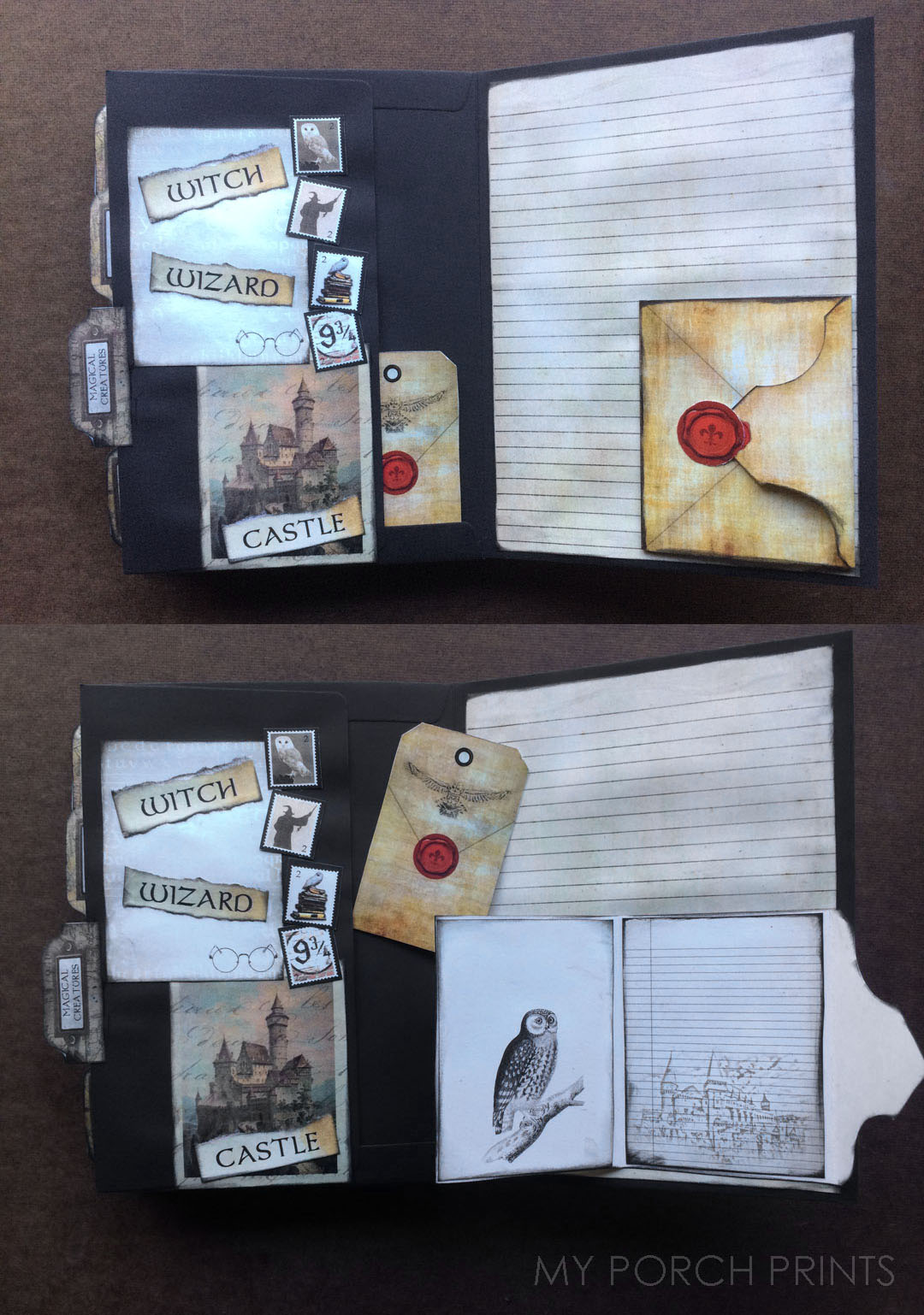 My Porch Prints Wizard Themed Envelope Journal