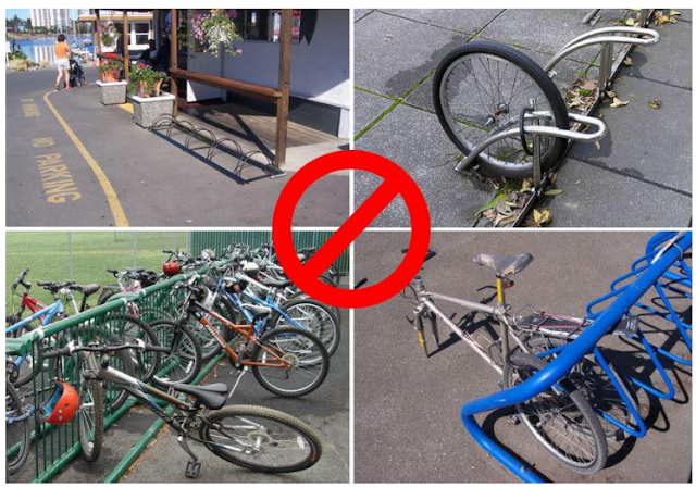 005 Как крепить велосипед на парковке