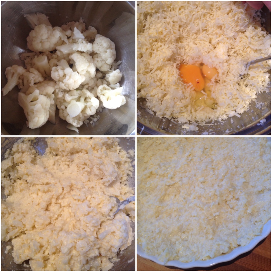 Healthy cauliflower leek quiche or pie base new