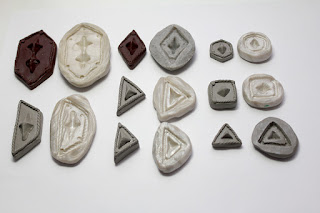 Polymer clay molds for the scales of Thorin Oakenshield's scalemail armor costume.