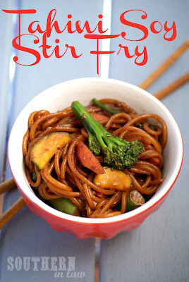 Asian Noodle Stir Fry - Tahini Soy Sauce 
