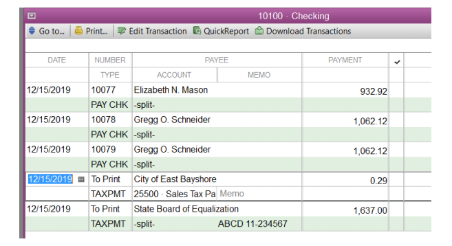 how to record estimated tax payments in quickbooks