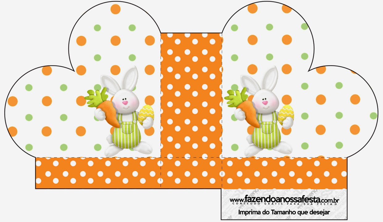 Pascua en Naranja: Cajas para Imprimir Gratis. Caja abierta en forma de corazón.