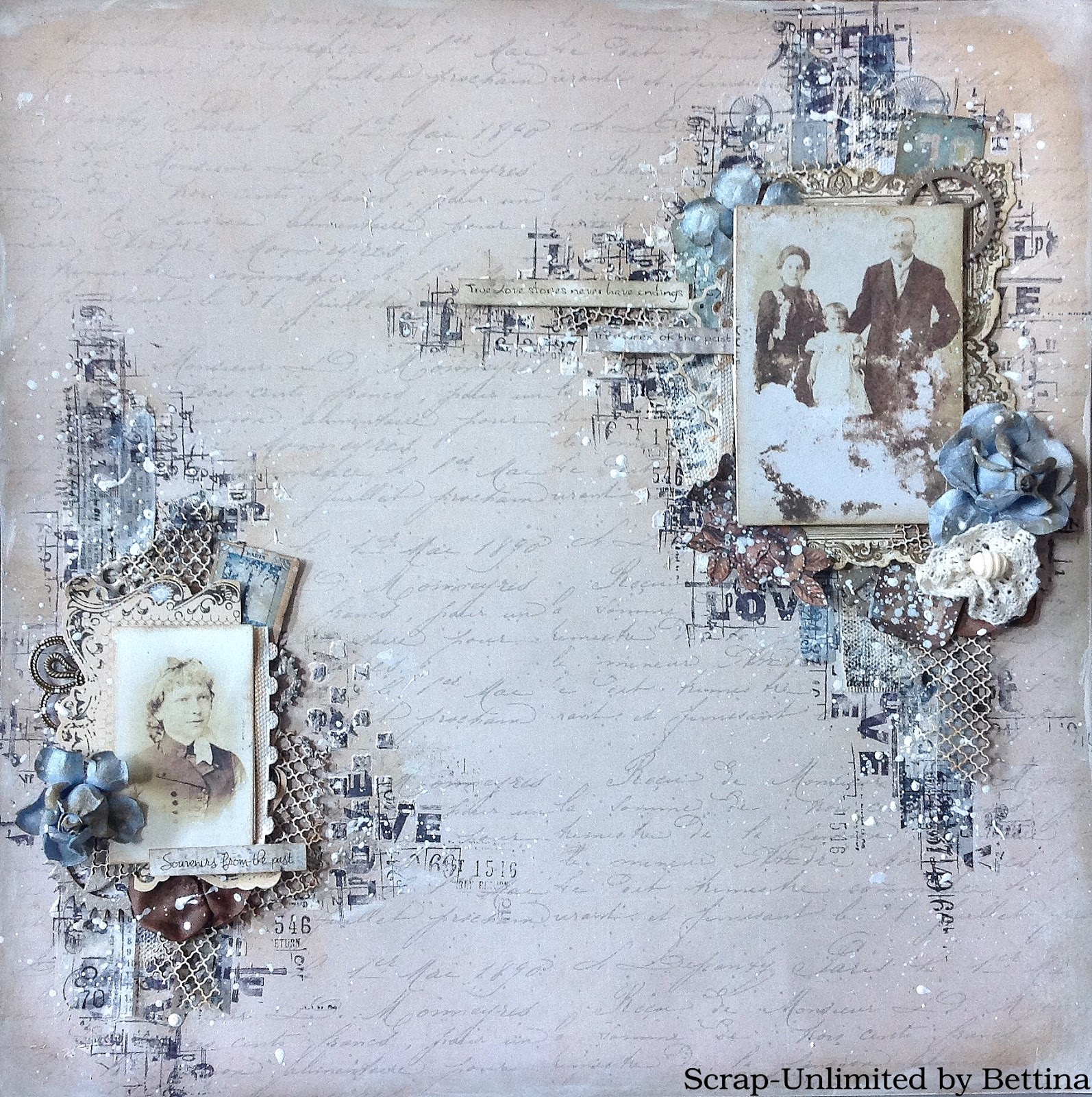 ScrapUnlimited Mixed media layout