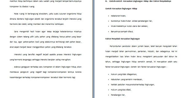 Contoh Makalah Lingkungan Hidup