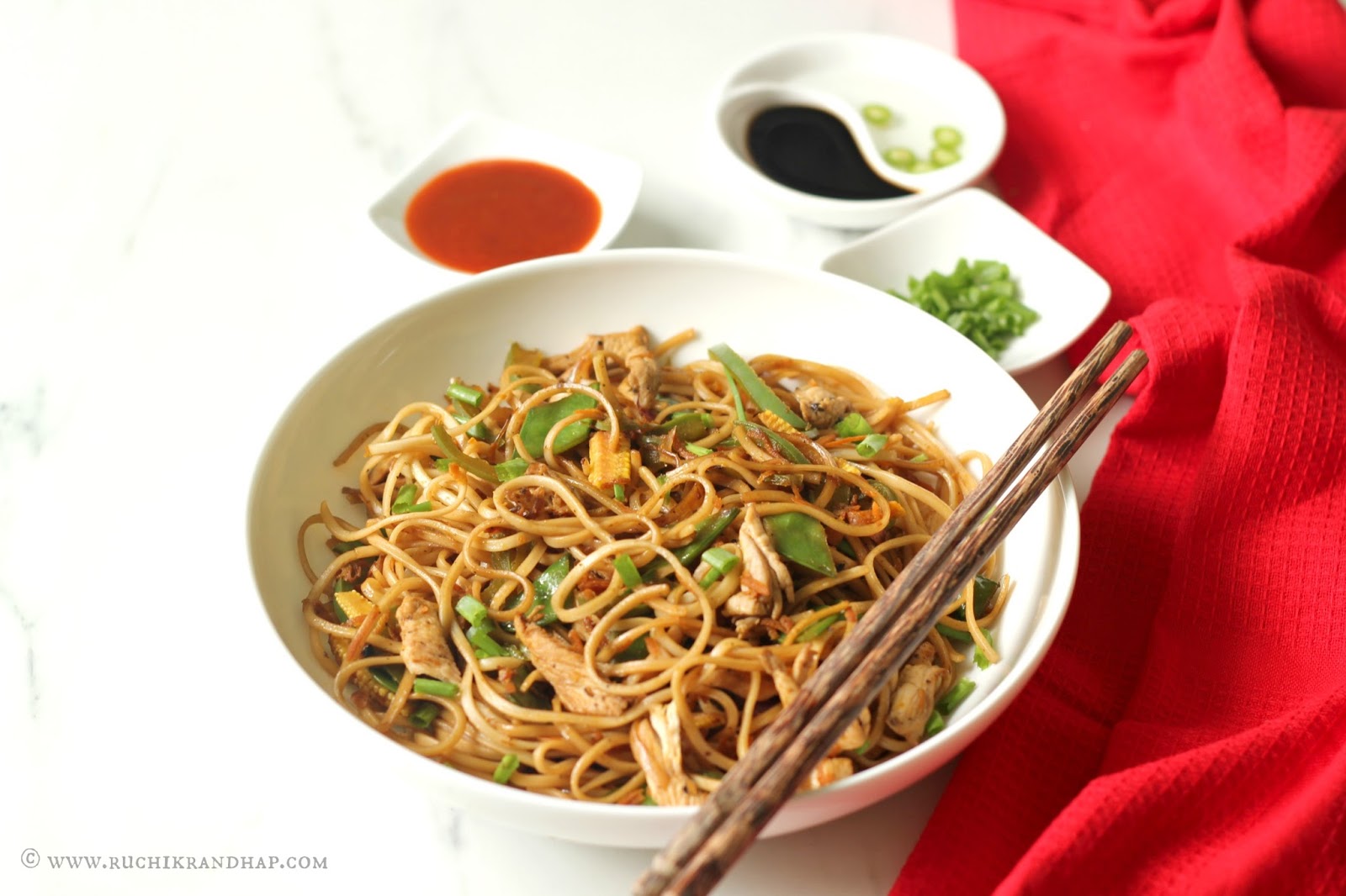 Vegetable Hakka Noodles (With Non Vegetarian Options) Ruchik Randhap