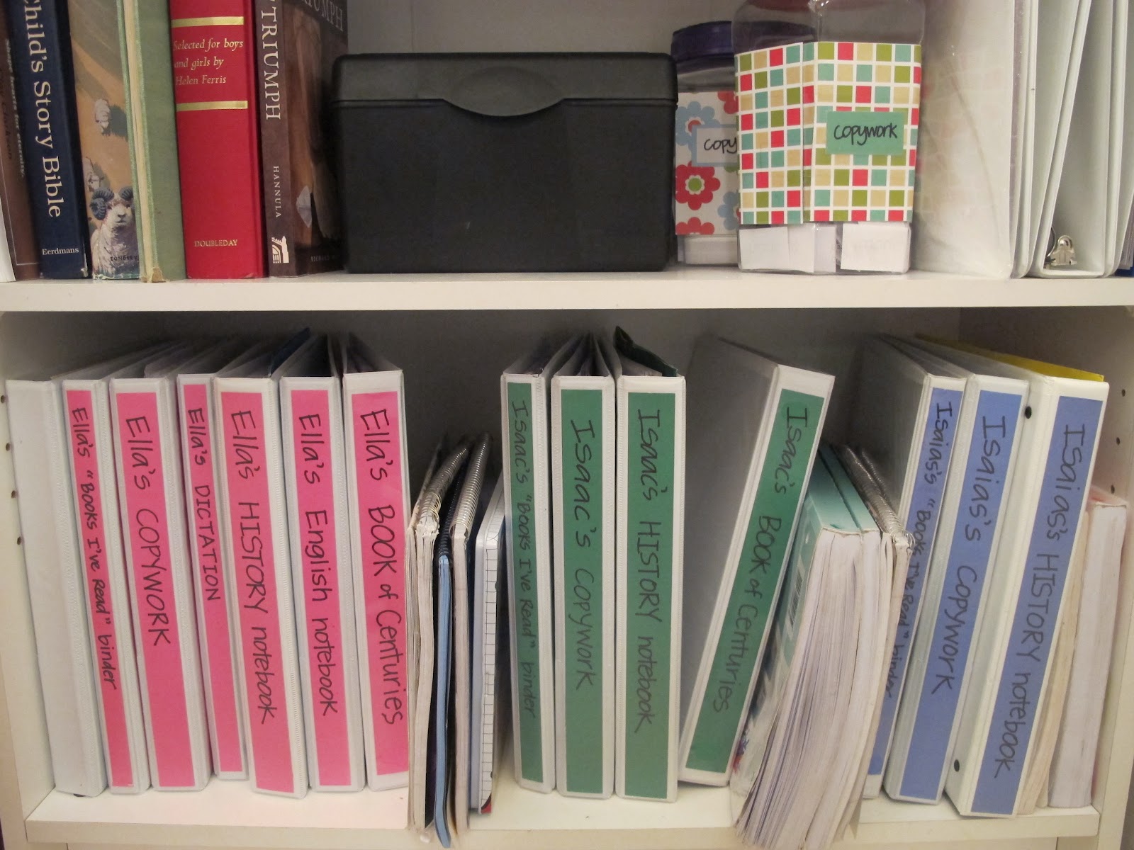 With Great Joy Organizing schoolwork with binders